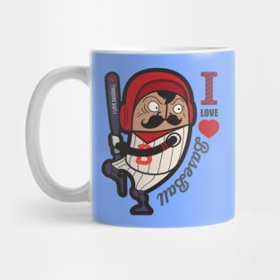 Baseball t-shirt graphics, Old pople player Mug